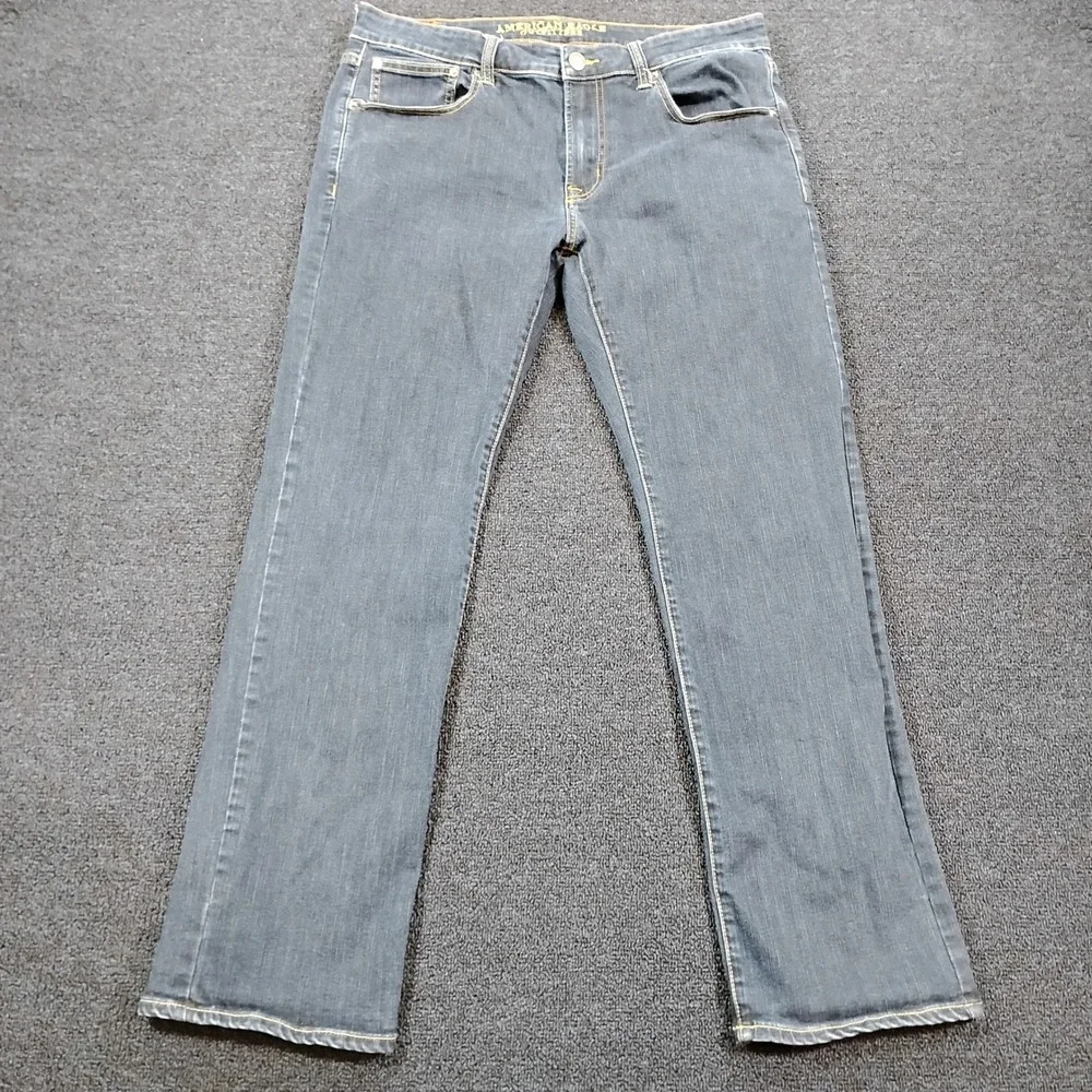 American Eagle Jeans Mens 34x32 Original Straight Active Flex Dark Wash Denim